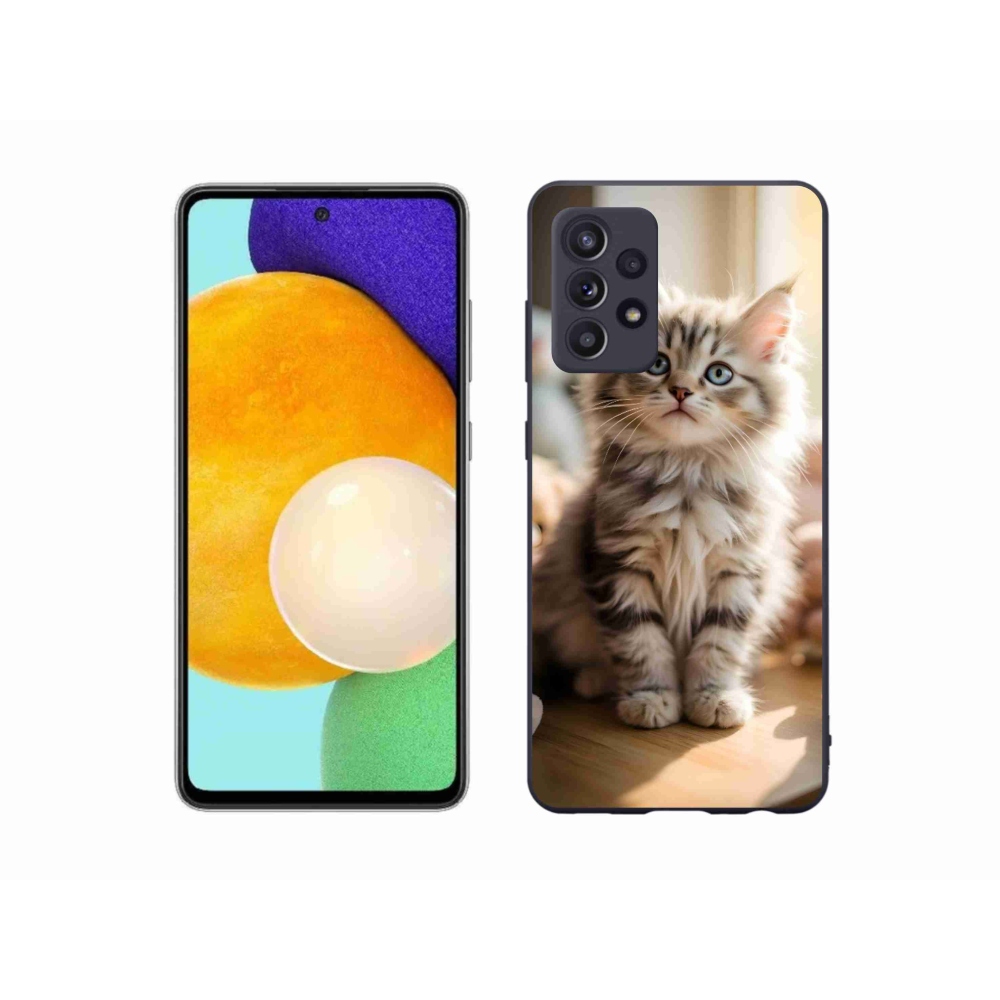 Gél borító mmCase Samsung Galaxy A52/52 5G - aranyos cica 10