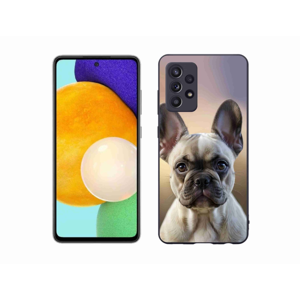 Gél borítás mmCase Samsung Galaxy A52/52 5G - aranyos francia bulldog - Samsung Galaxy A52/52 5G számára