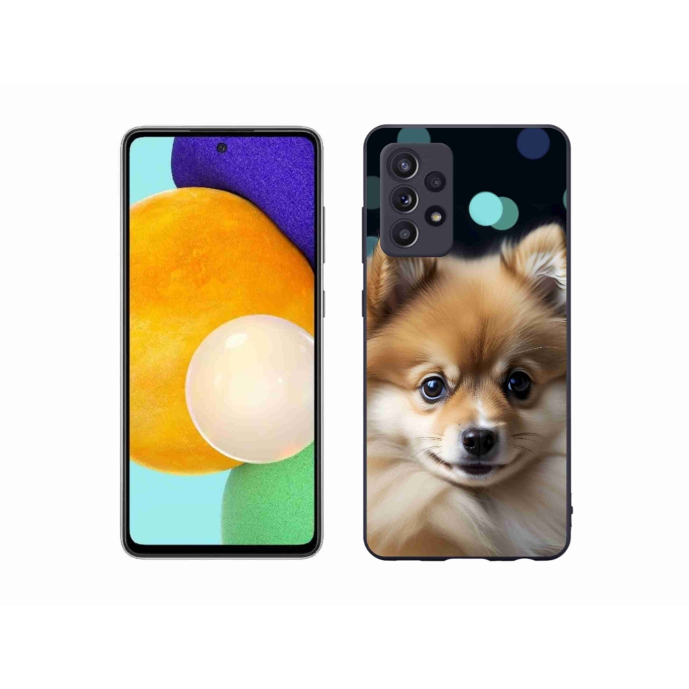 Gél borítás mmCase Samsung Galaxy A52/52 5G - aranyos pomerániai kutya