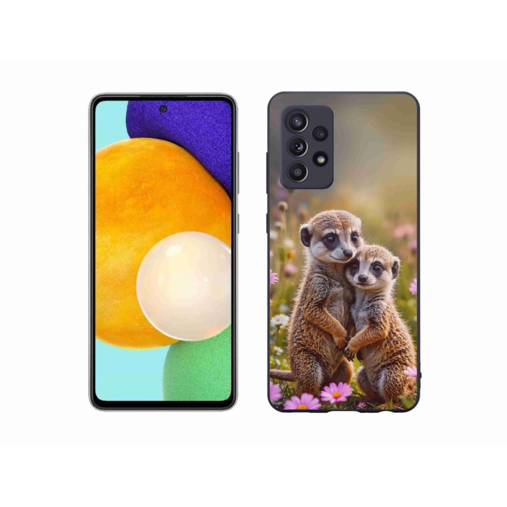 Zselés borítás mmCase Samsung Galaxy A52/52 5G - szurikátás duóhoz
