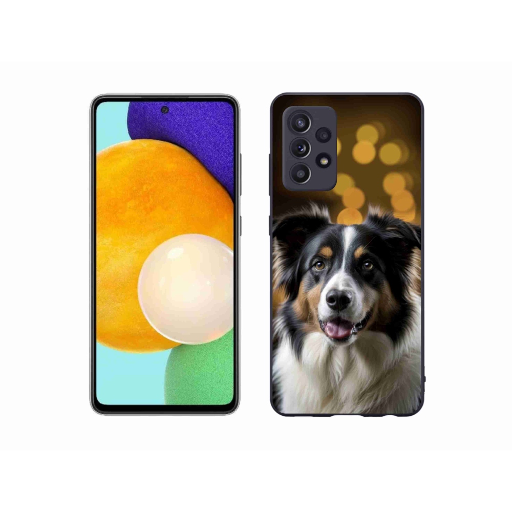 Gél borítás mmCase Samsung Galaxy A52/52 5G - mosolygós ausztrál juhászkutya számára