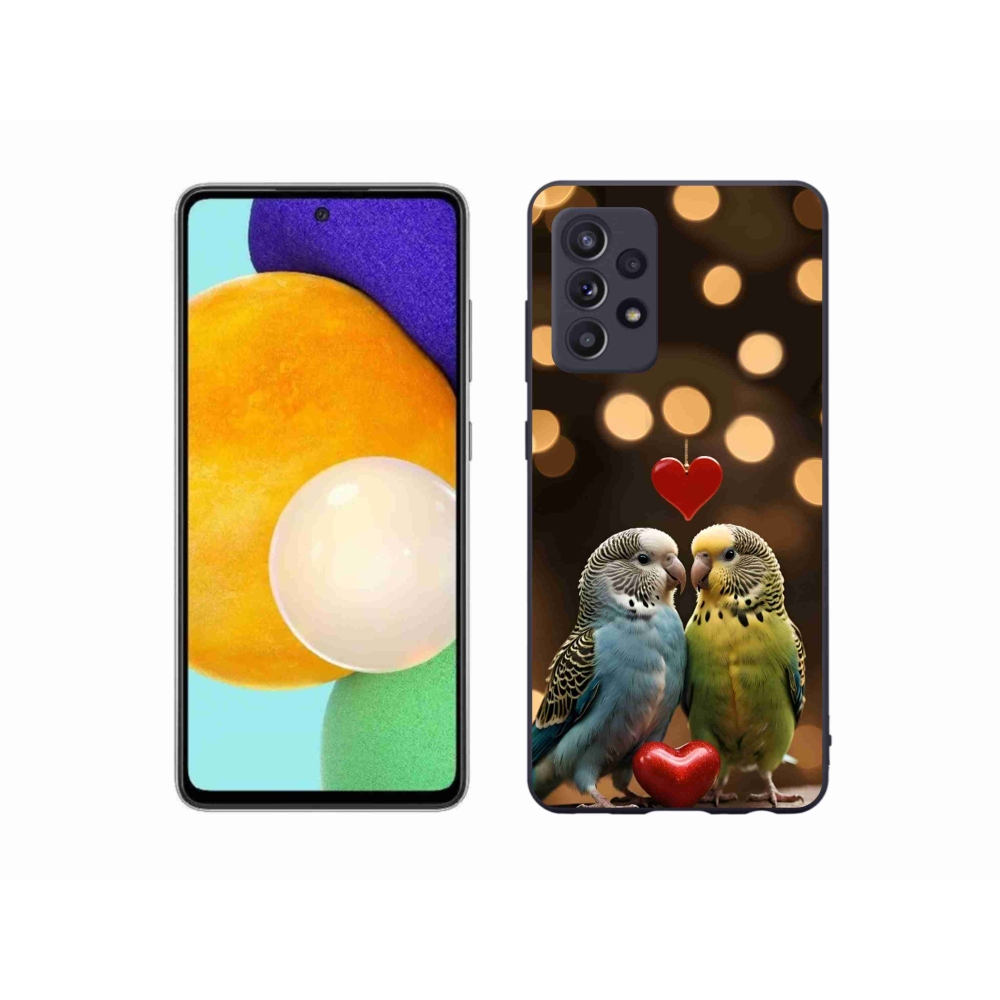 Gél borítás mmCase Samsung Galaxy A52/52 5G - szerelmes papagájok