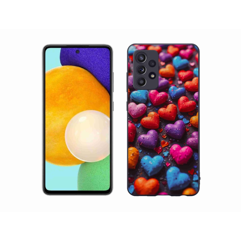 Zselés borítás mmCase Samsung Galaxy A52/A52 5G - színes szív
