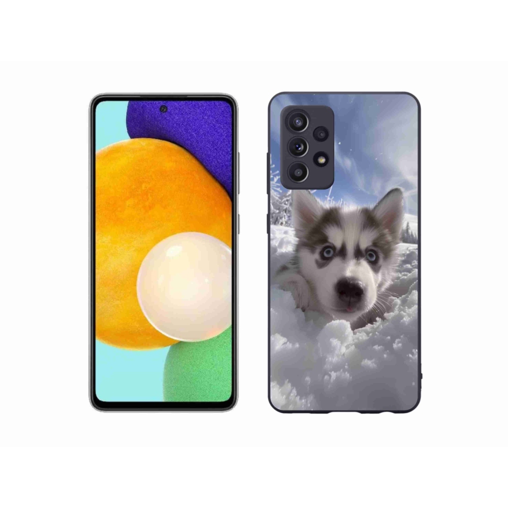 Zselés borítás mmCase Samsung Galaxy A52/A52 5G - husky a hóban