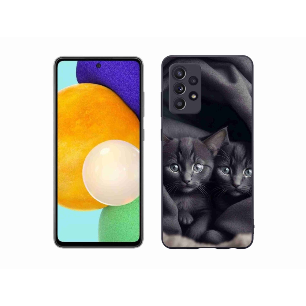 Zselés borítás mmCase Samsung Galaxy A52/A52 5G - cat duo - Samsung Galaxy A52/A52 5G - cat duo