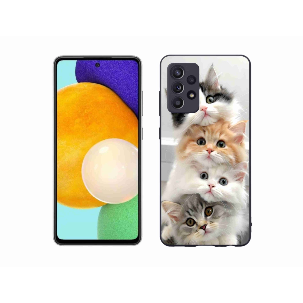 Zselés borítás mmCase Samsung Galaxy A52/A52 5G - macska csokor