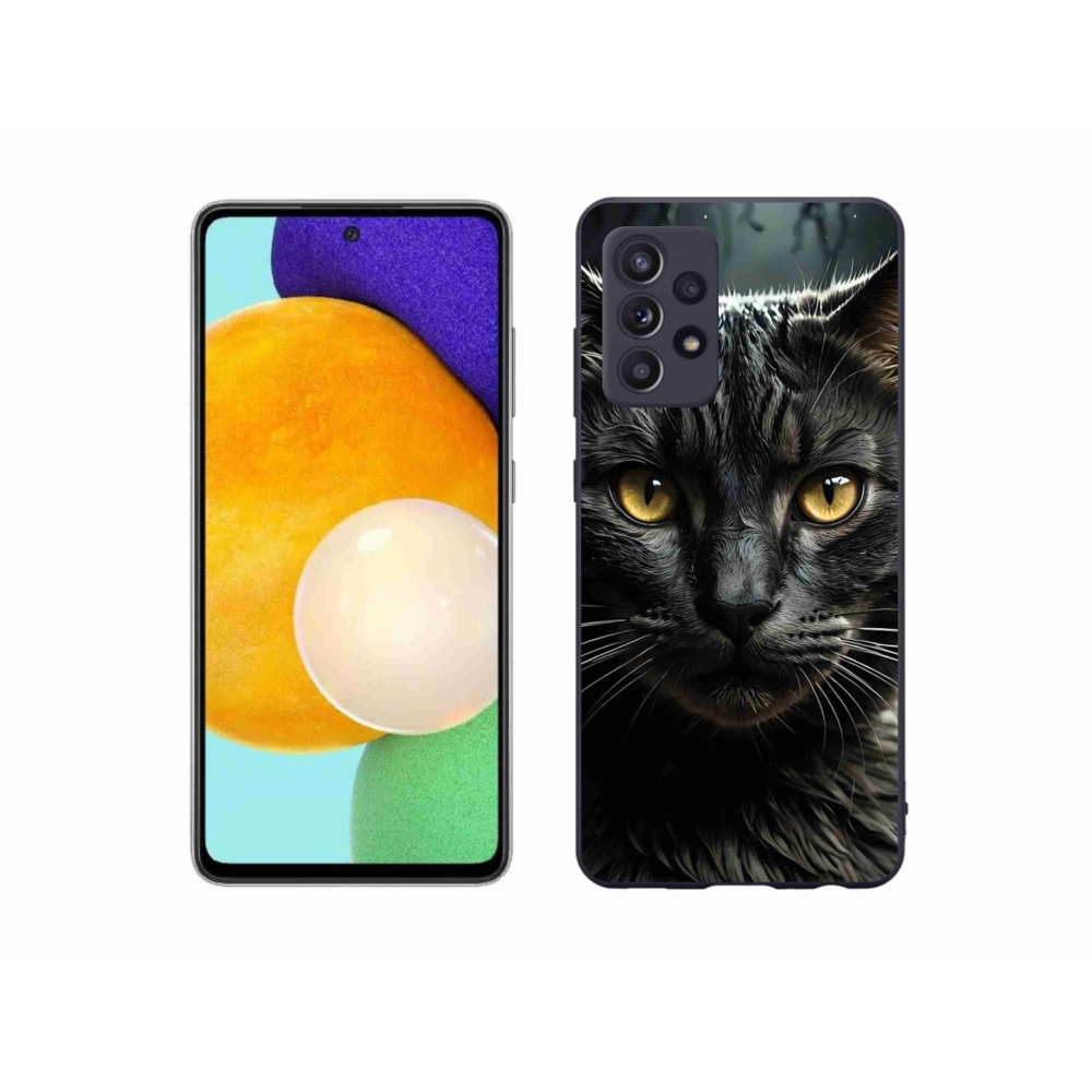 Zselés borítás mmCase Samsung Galaxy A52/A52 5G - cat view 3