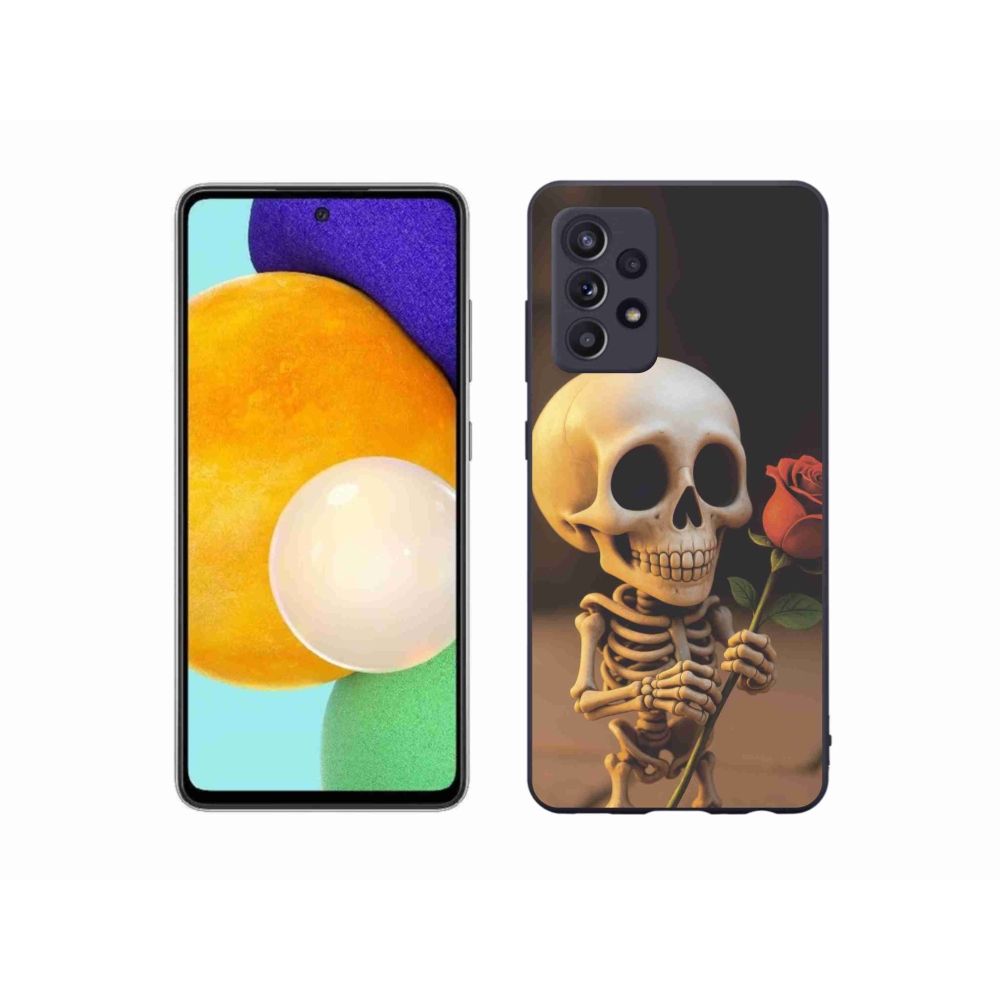 Zselés borítás mmCase Samsung Galaxy A52/A52 5G - csontváz rózsával