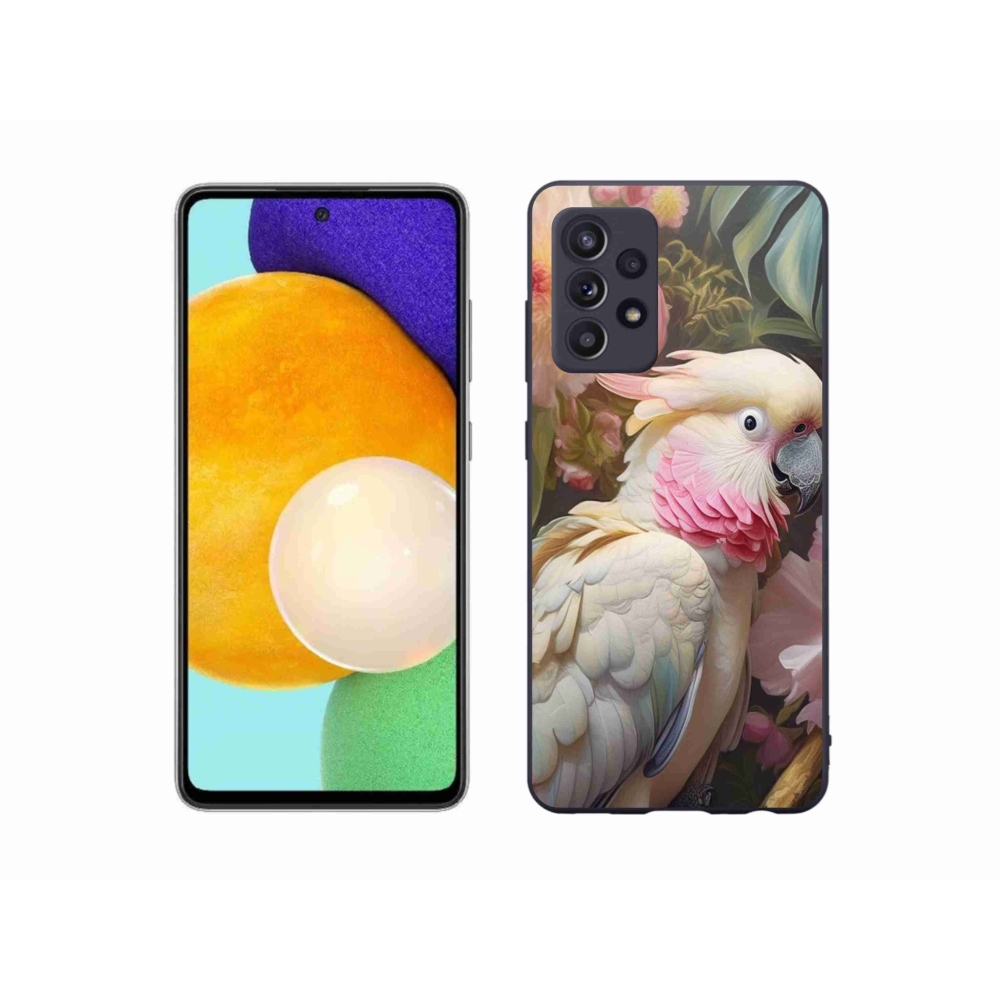 Zselés borítás mmCase Samsung Galaxy A52/A52 5G - papagáj kakadu rózsaszín 2