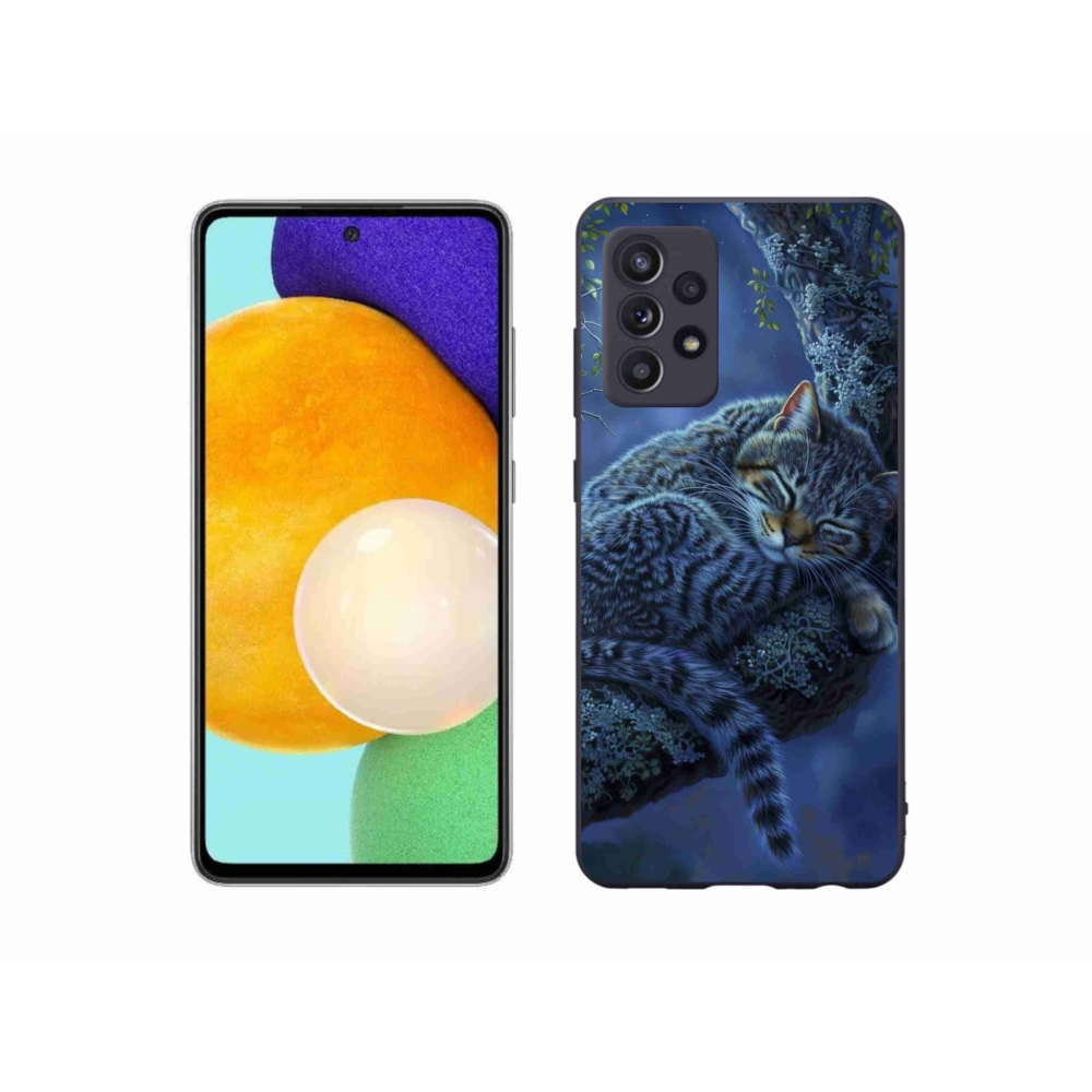 Zselés borítás mmCase Samsung Galaxy A52/A52 5G - alvó macska