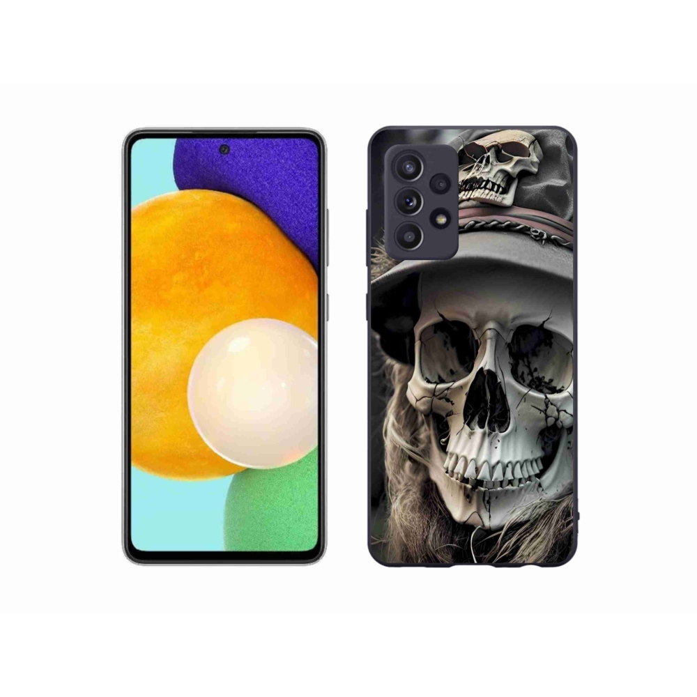 Zselés borítás mmCase Samsung Galaxy A52/A52 5G - sötét koponya