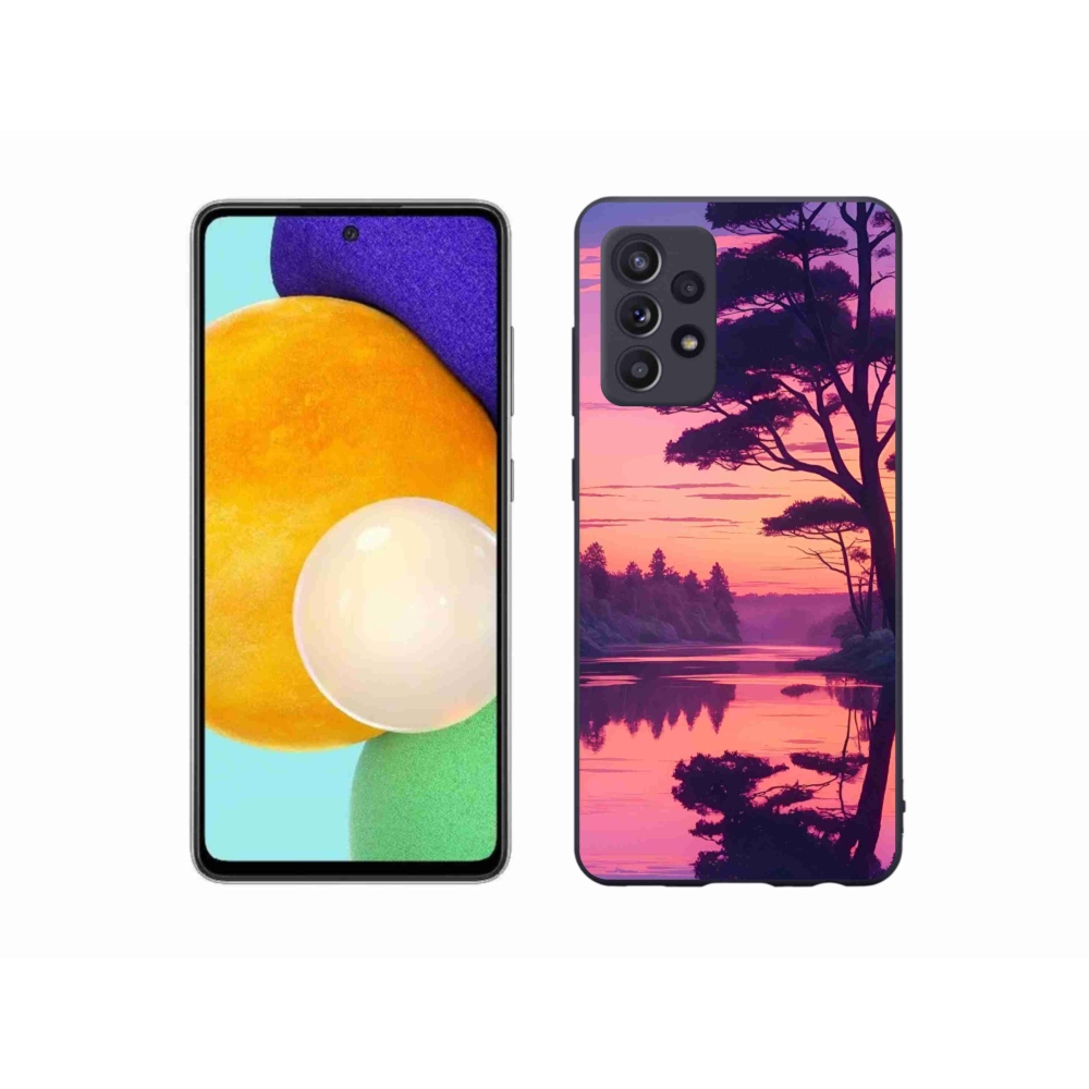 Gél borítás mmCase Samsung Galaxy A52/A52 5G - naplemente a tó felett