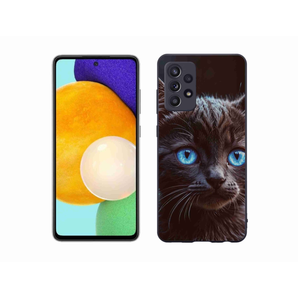 Zselés borítás mmCase Samsung Galaxy A52s 5G - fekete cica 2