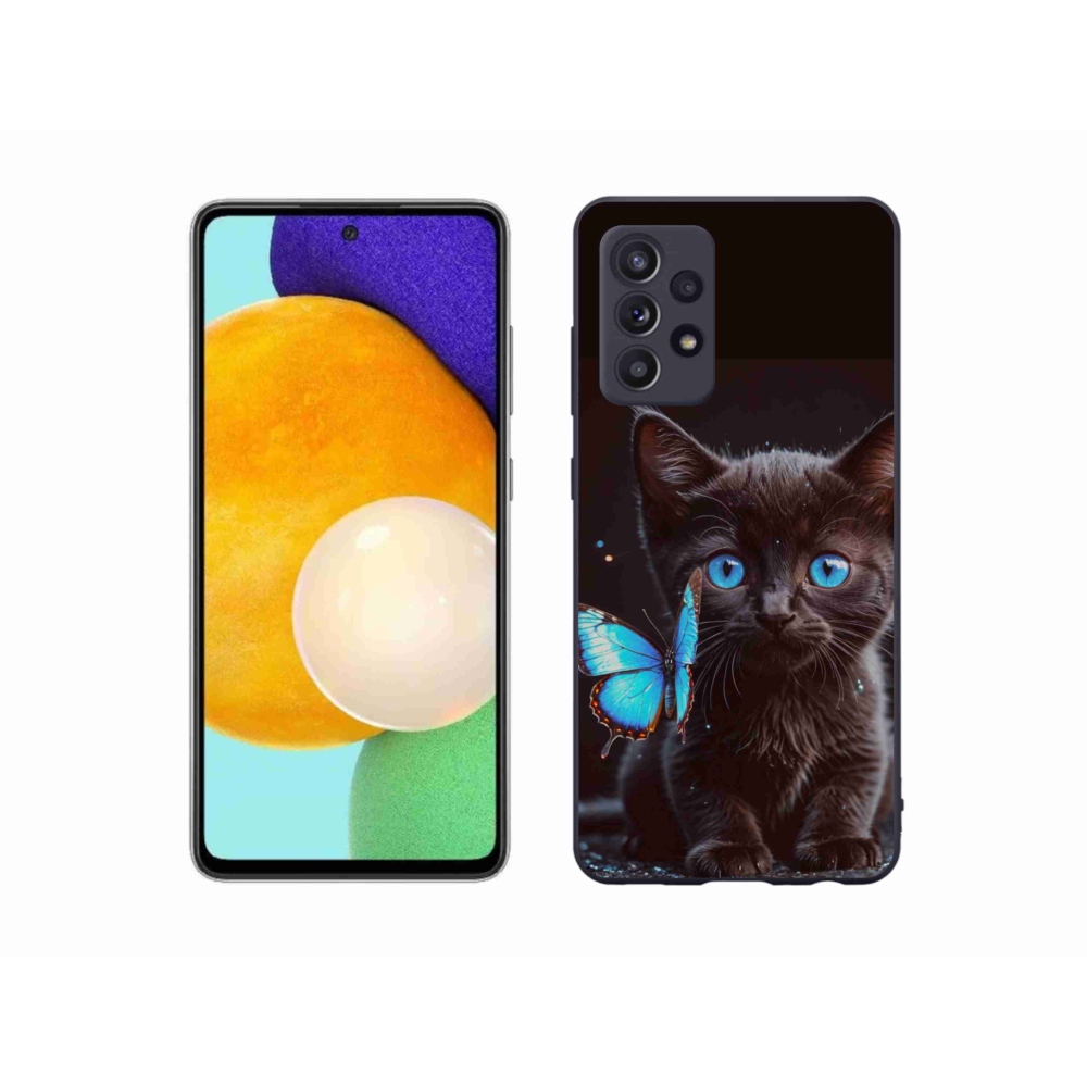 Gél védőhuzat mmCase Samsung Galaxy A52s 5G - fekete cica 3