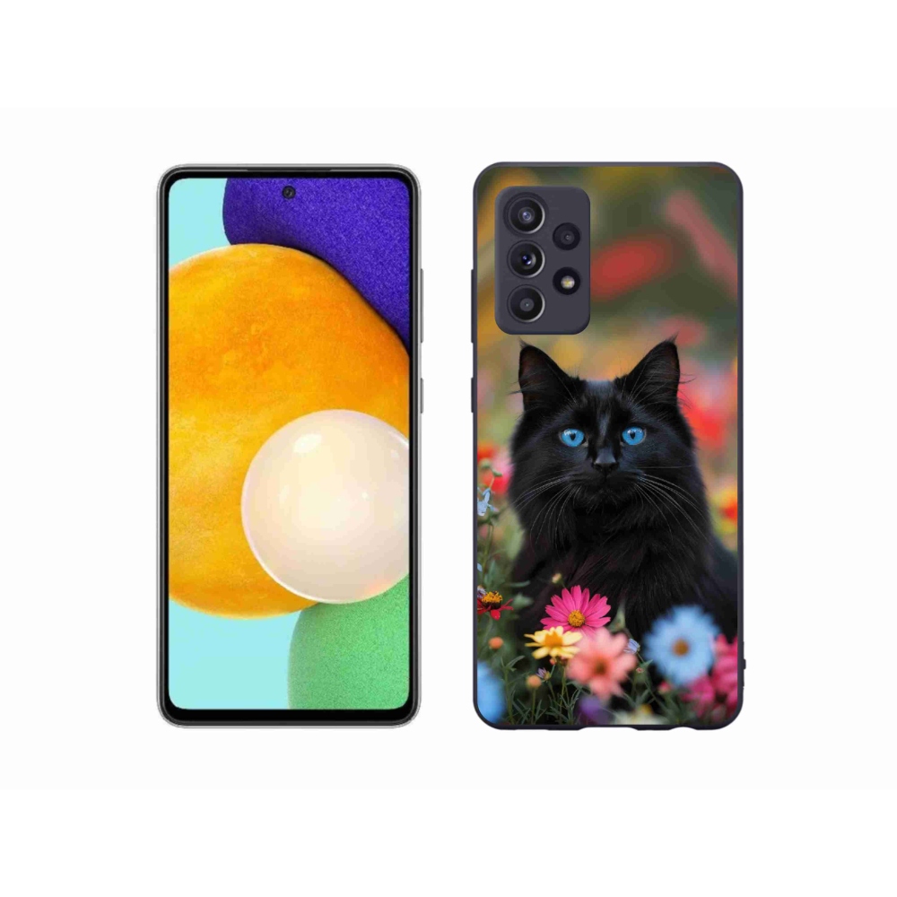 Gél védőhuzat mmCase Samsung Galaxy A52s 5G - fekete cica 4