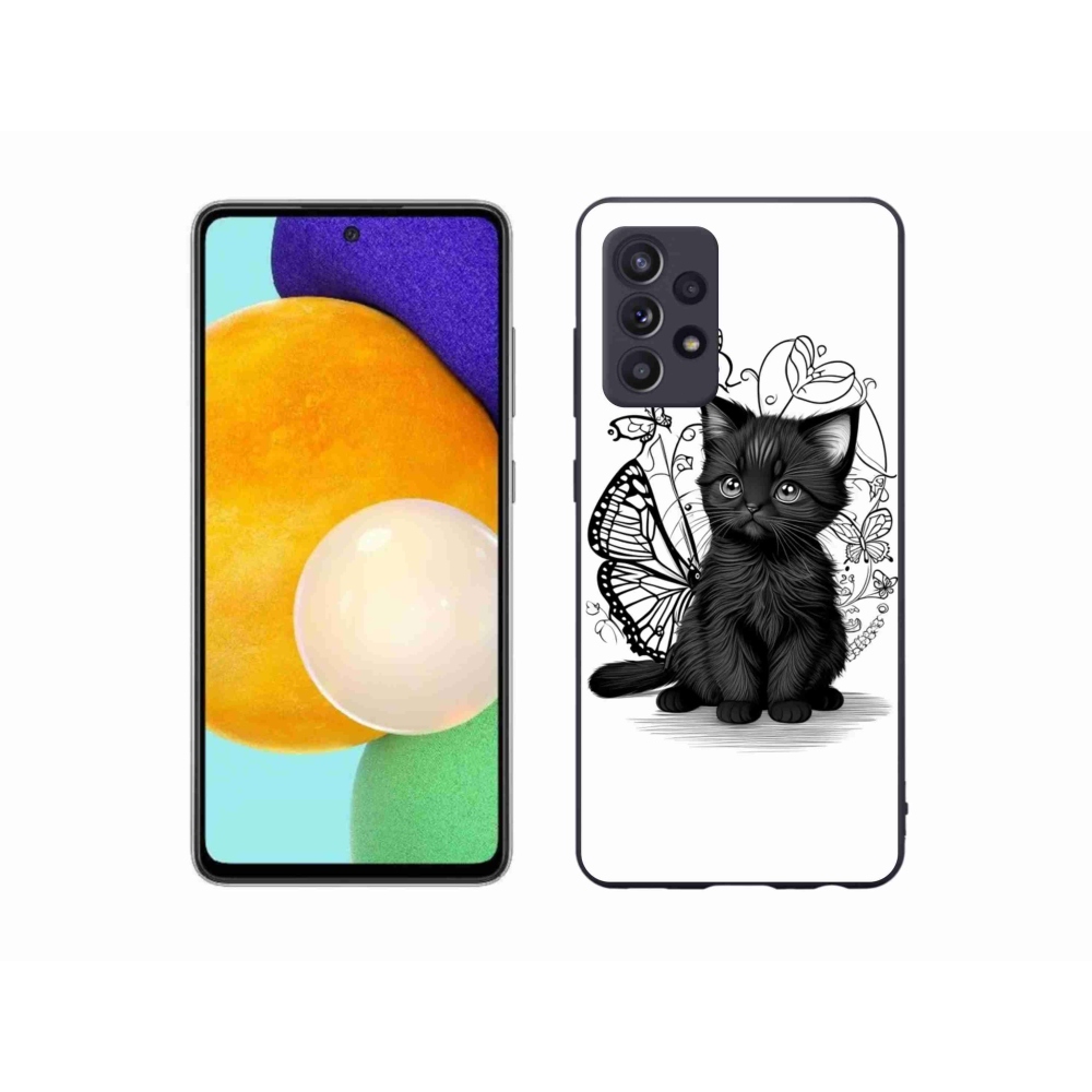 Gél védőhuzat mmCase Samsung Galaxy A52s 5G - fekete cica