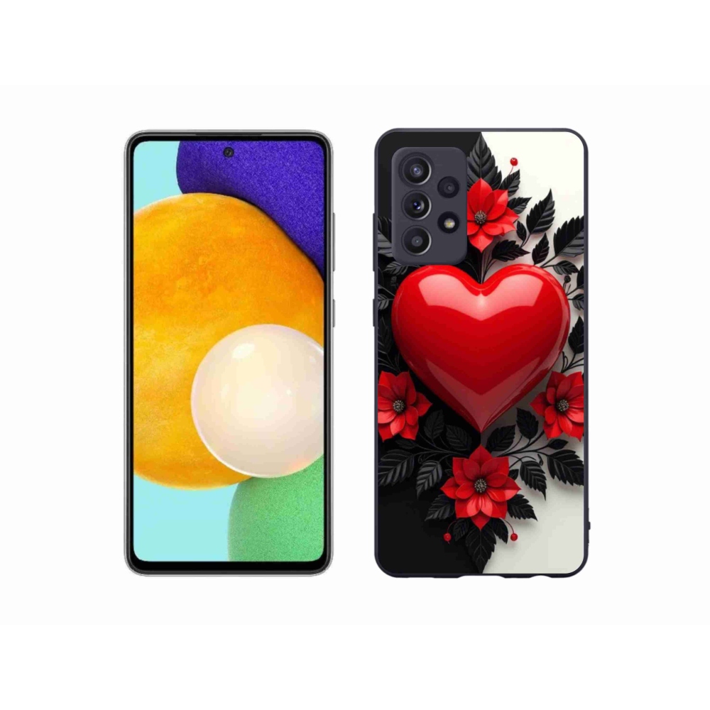 Gél védőhuzat mmCase Samsung Galaxy A52s 5G - piros szív