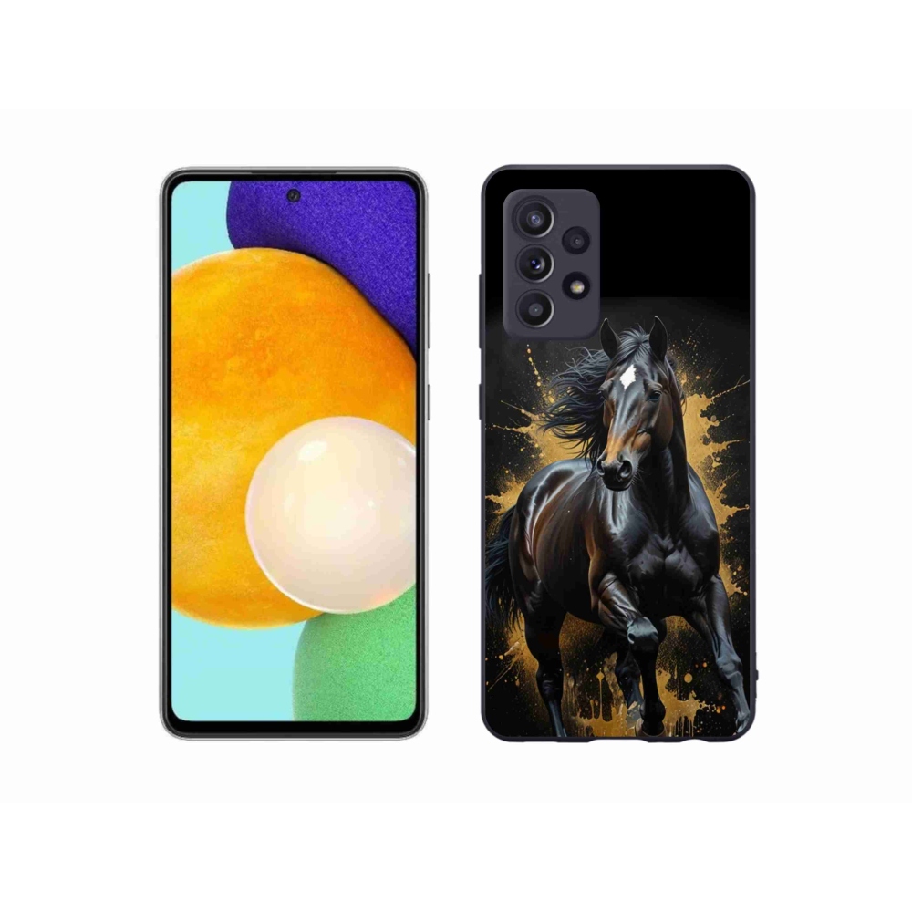 Zselés borítás mmCase Samsung Galaxy A52s 5G - elegáns fekete ménes