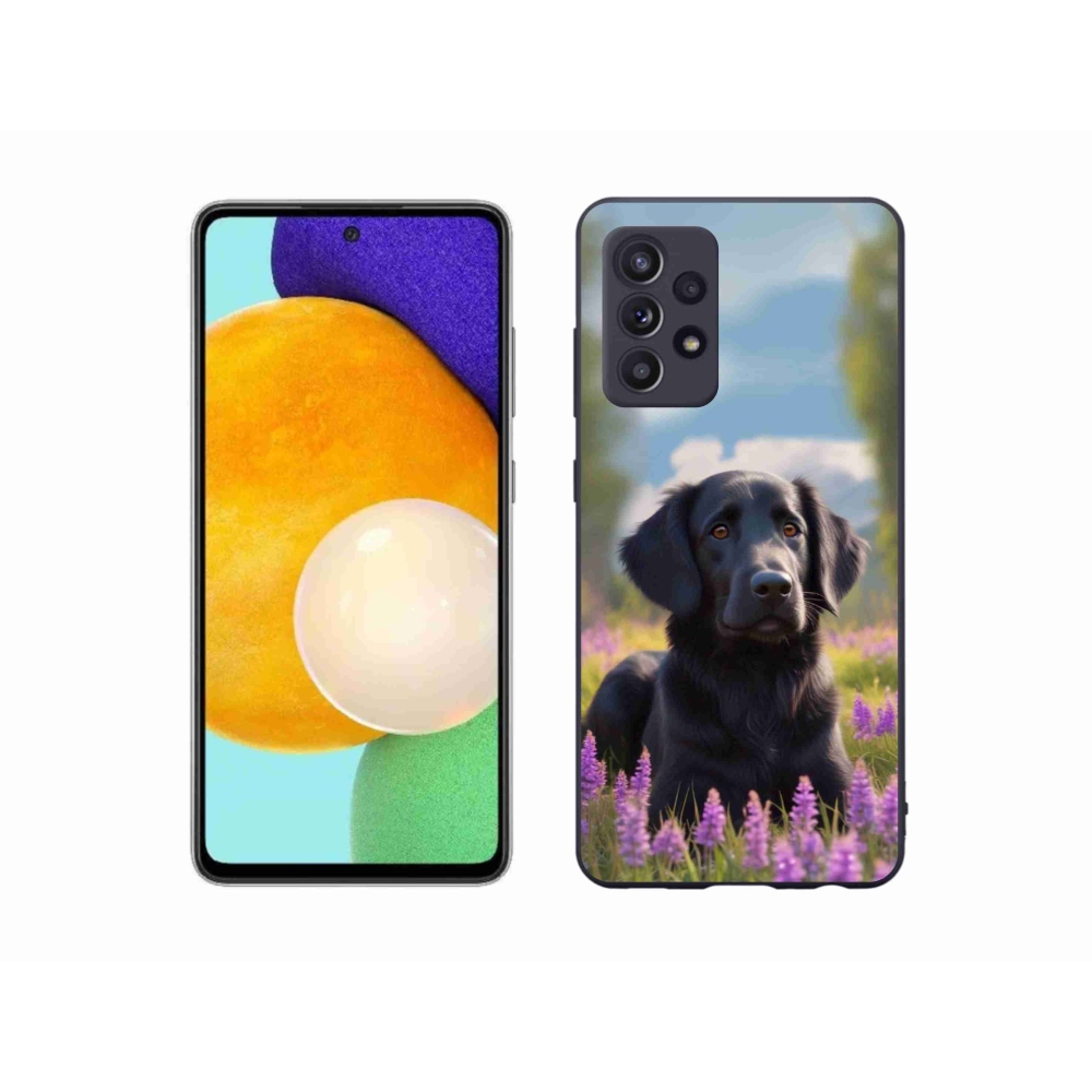 Zselés borítás mmCase Samsung Galaxy A52s 5G - elegáns fekete retriever