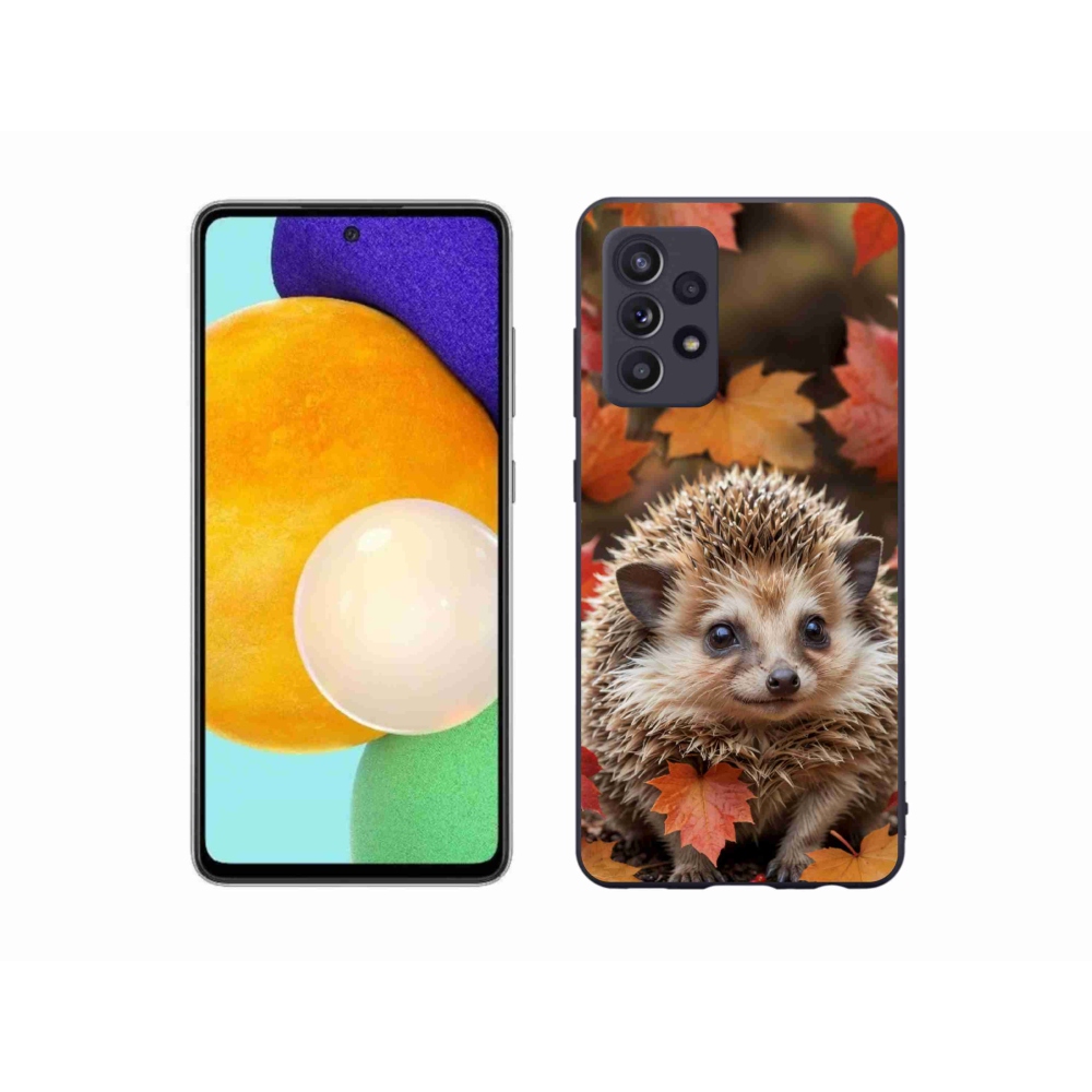 Zselés borító mmCase Samsung Galaxy A52s 5G - sün a levelek között