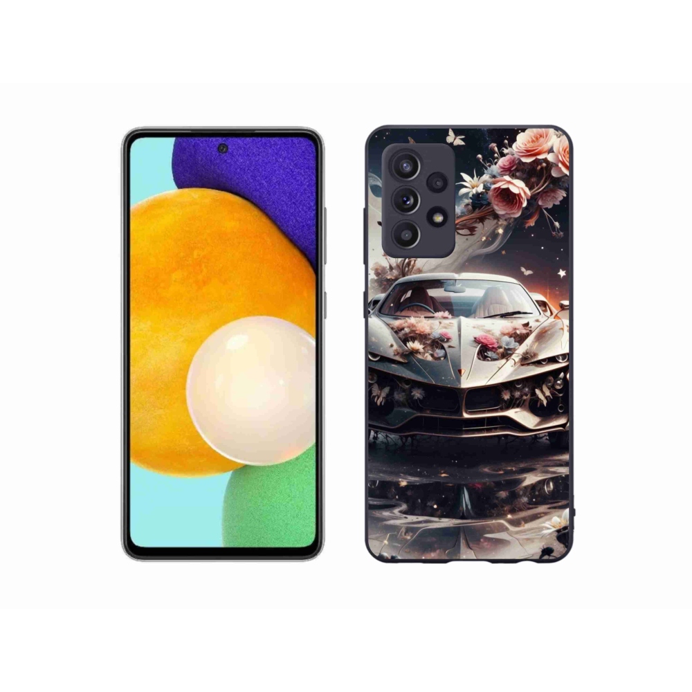Gél borítás mmCase Samsung Galaxy A52s 5G - virágos sportkocsihoz