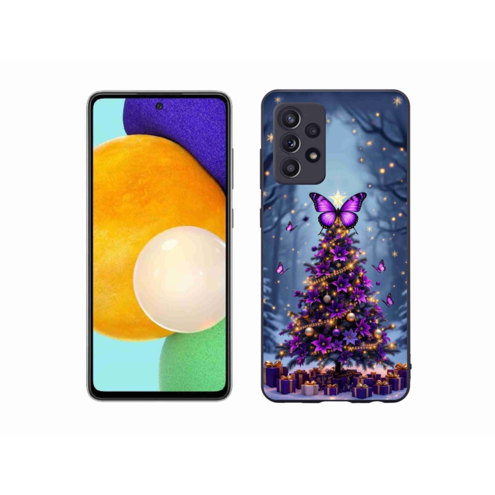 Gél borítás mmCase Samsung Galaxy A52s 5G - pillangó karácsonyfa