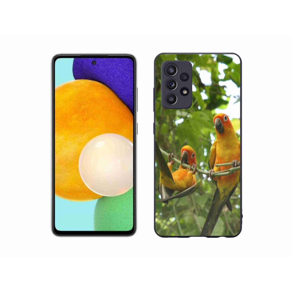 Gél borítás mmCase Samsung Galaxy A52s 5G - papagájok aratingy