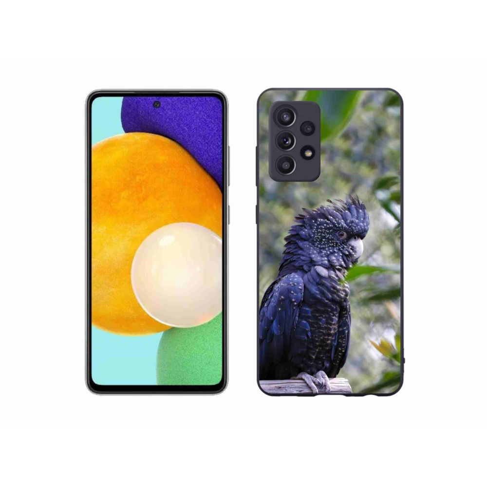 Zselés borítás mmCase Samsung Galaxy A52s 5G - papagáj kakadu fekete