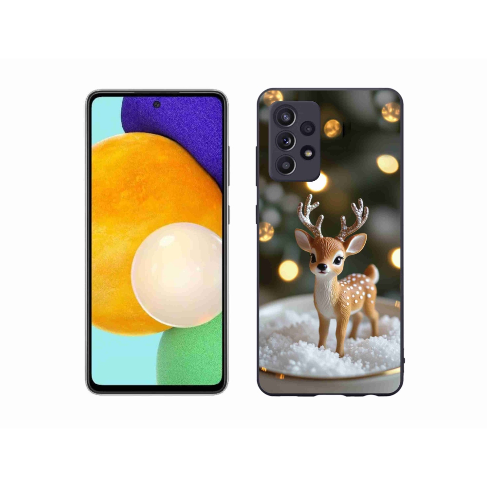Gél borító mmCase Samsung Galaxy A52s 5G - aranyos karácsonyi szarvasok