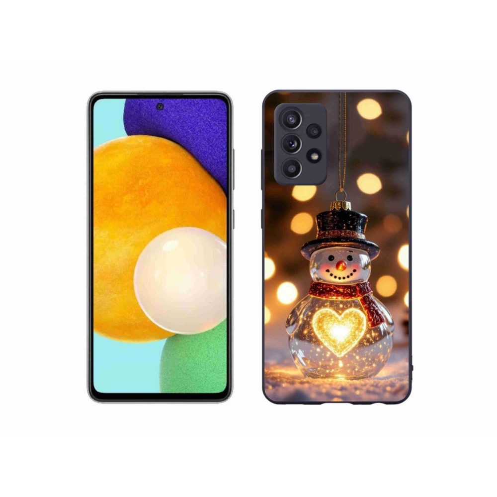 Gél borítás mmCase Samsung Galaxy A52s 5G - karácsonyi hóemberhez