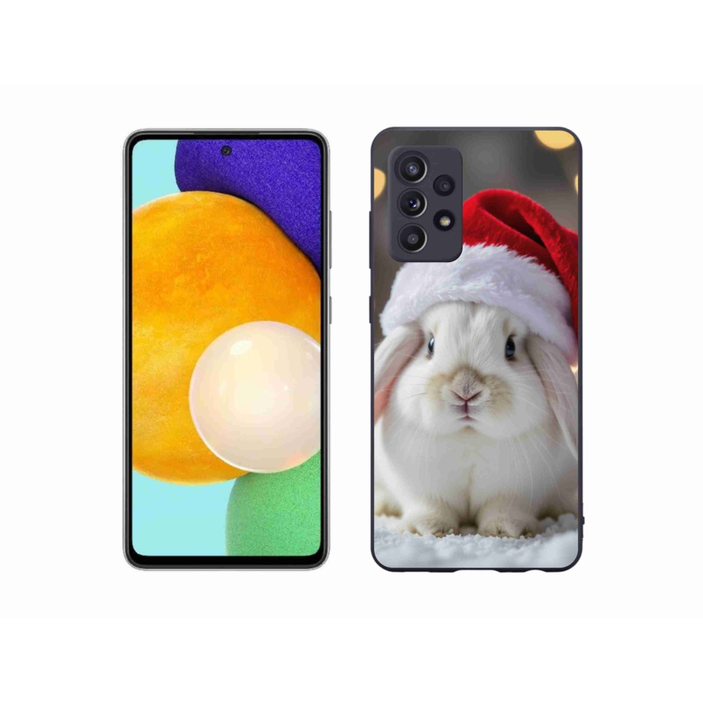 Gél borítás mmCase Samsung Galaxy A52s 5G - Karácsonyi nyúl