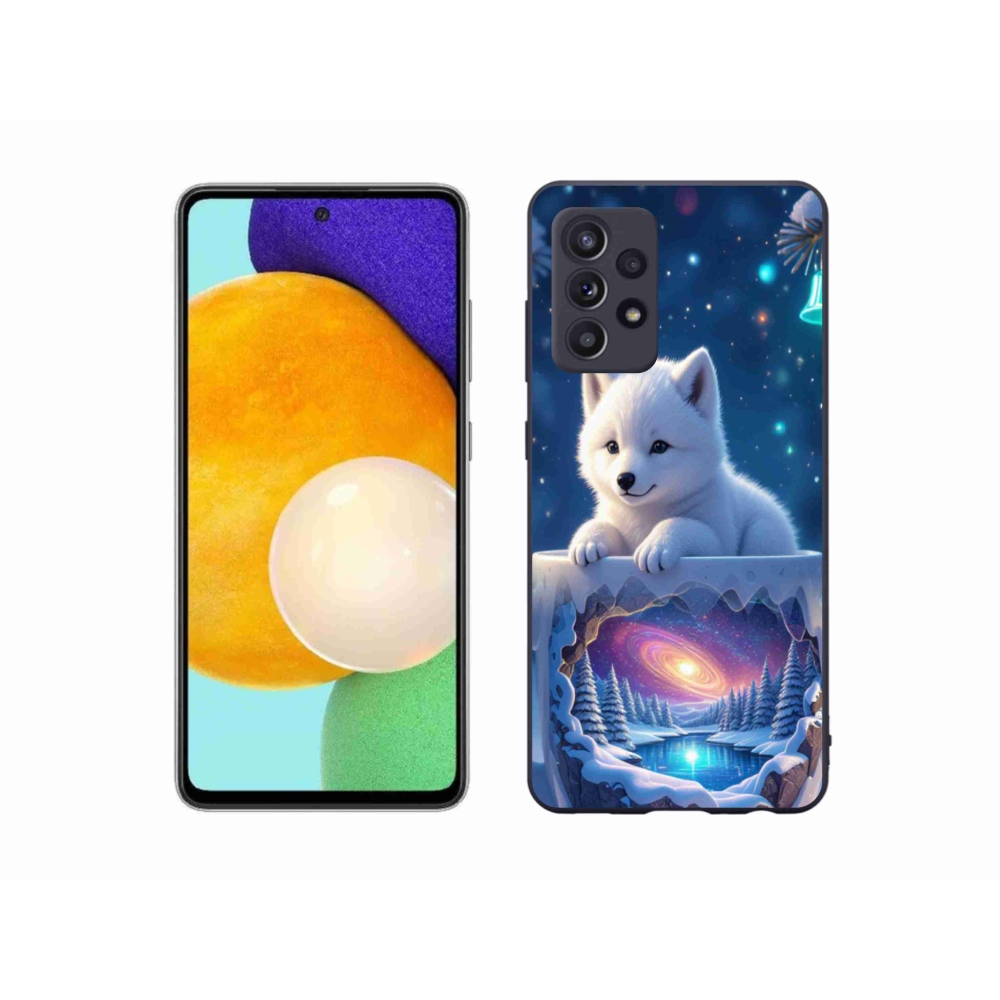 Gél borítás mmCase Samsung Galaxy A52s 5G - Karácsonyi kölyökkutya