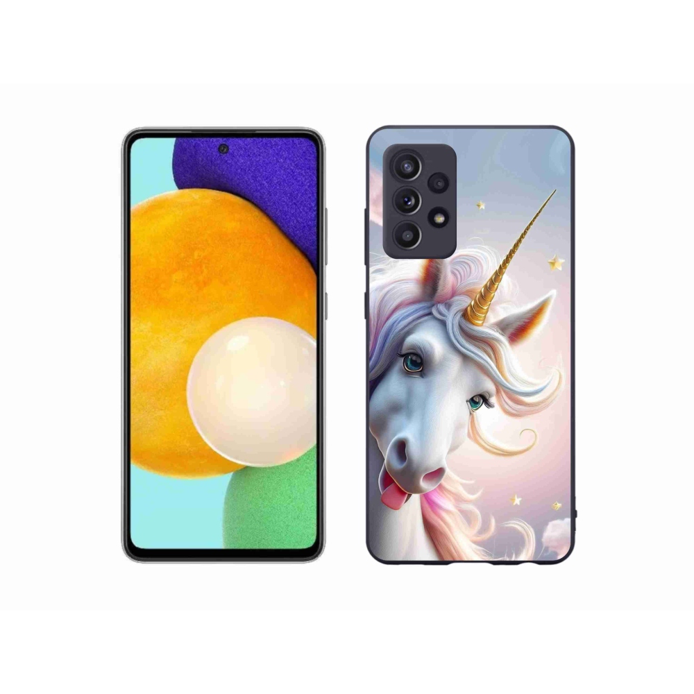 Zselés borítás mmCase Samsung Galaxy A52s 5G - vidám egyszarvúhoz