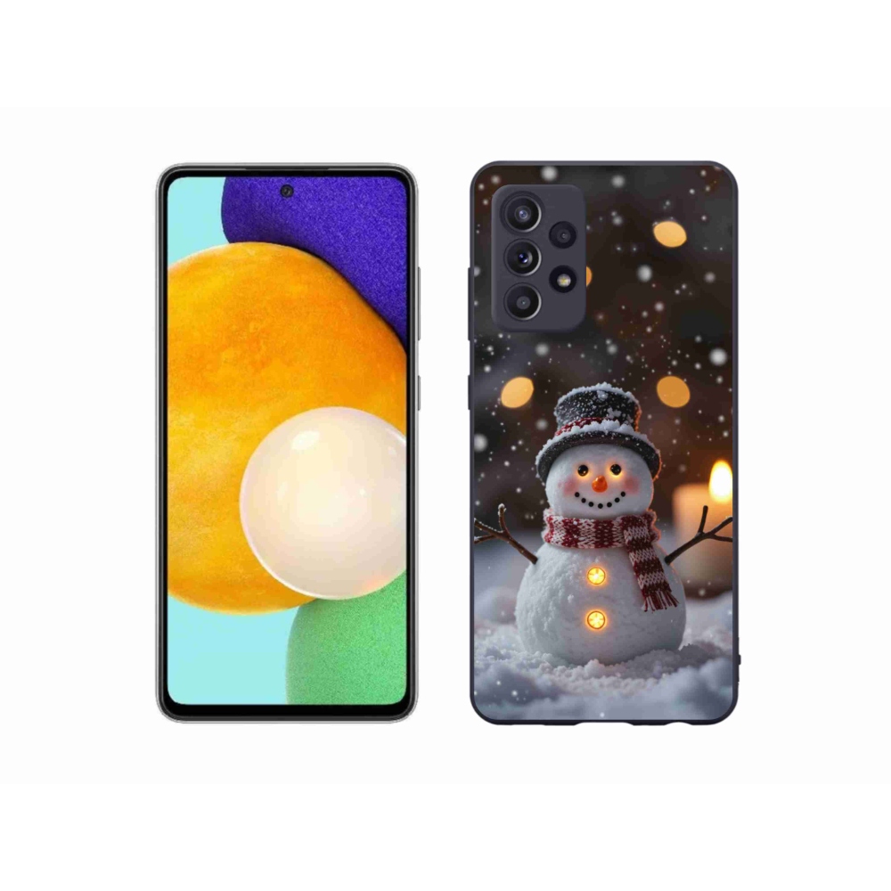 Gél védőhuzat mmCase Samsung Galaxy A52s 5G - vidám hóemberhez