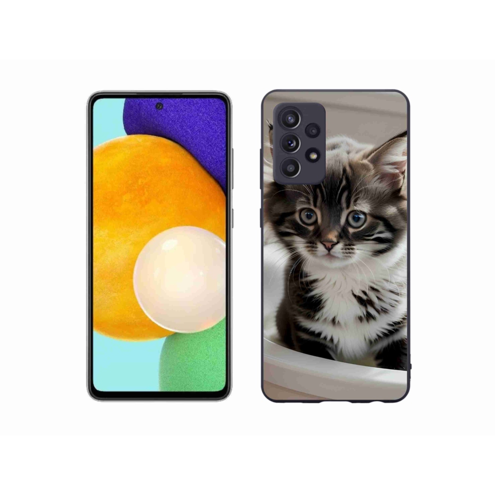 Zselés borítás mmCase Samsung Galaxy A52s 5G - kíváncsi cica