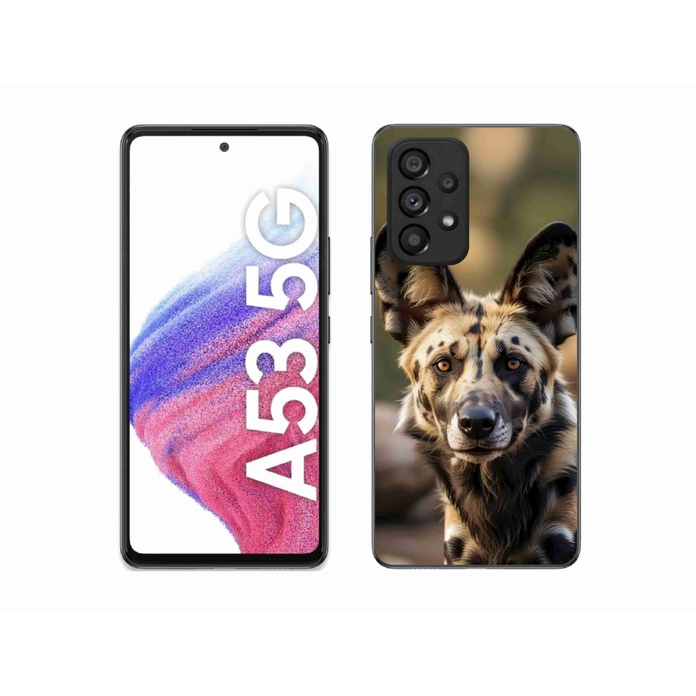 Gél borítás mmCase Samsung Galaxy A53 5G - afrikai vadkutya számára