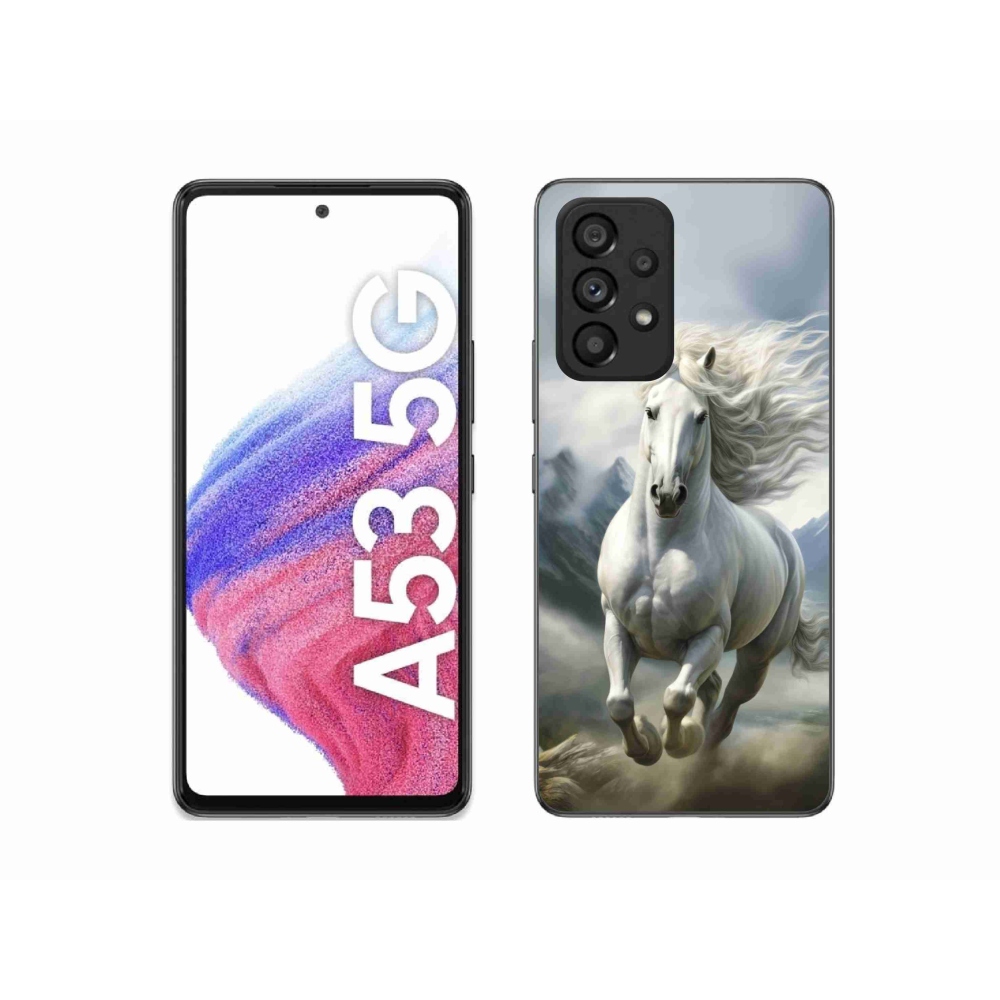 Gél borító mmCase Samsung Galaxy A53 5G - futó fehér ló 3