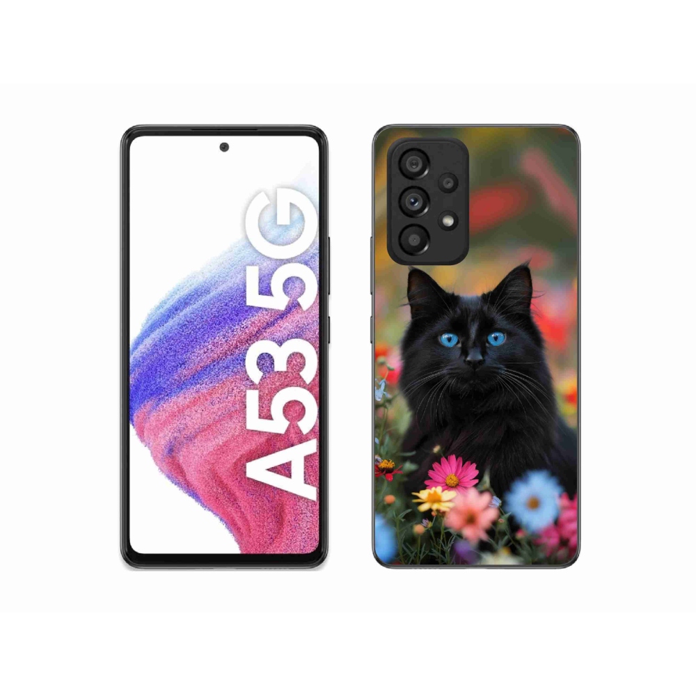 Gél védőhuzat mmCase Samsung Galaxy A53 5G - fekete cica 4