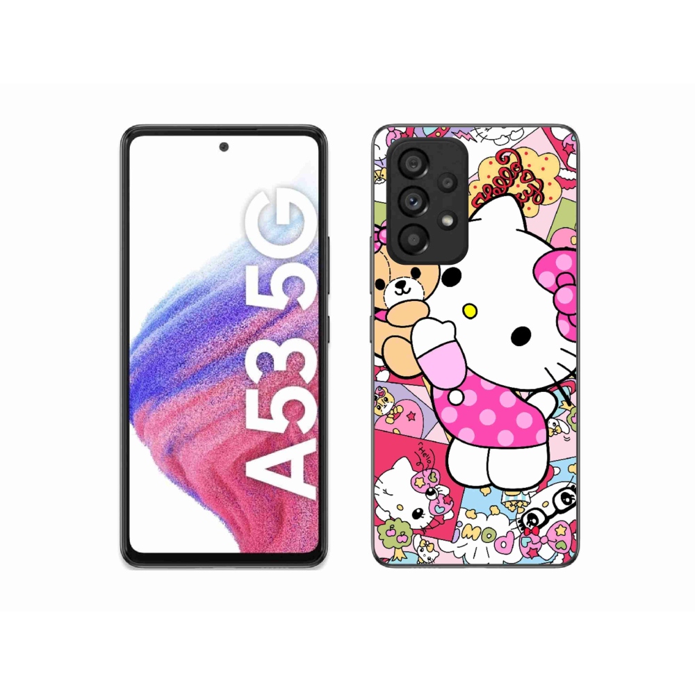 Gél borítás mmCase Samsung Galaxy A53 5G - aranyos cica - Samsung Galaxy A53 5G - cuki cica