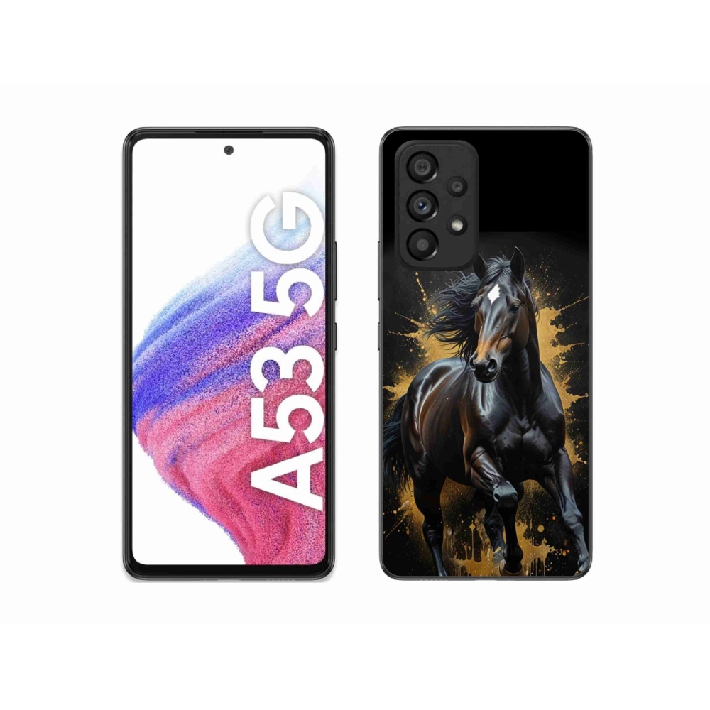 Zselés borítás mmCase Samsung Galaxy A53 5G - elegáns fekete ménes