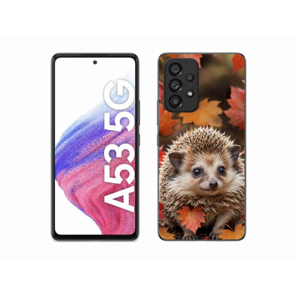 Zselés borító mmCase Samsung Galaxy A53 5G - sün a levelek között