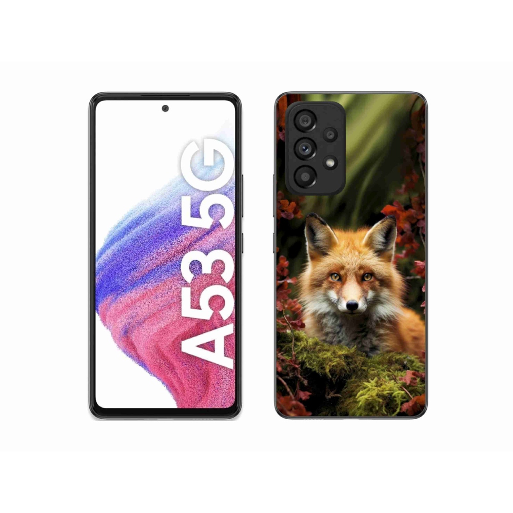 Zselés borítás mmCase Samsung Galaxy A53 5G - róka az erdőben