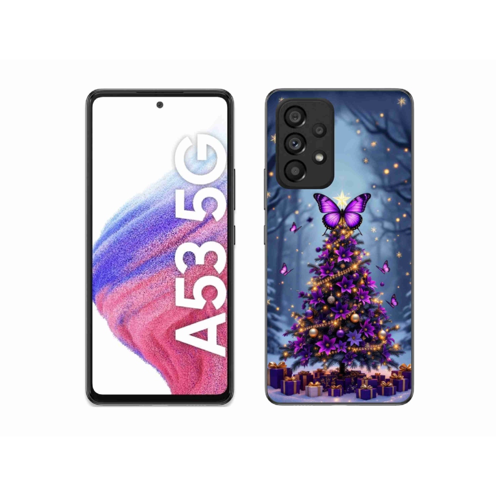 Gél borítás mmCase Samsung Galaxy A53 5G - pillangó karácsonyfa