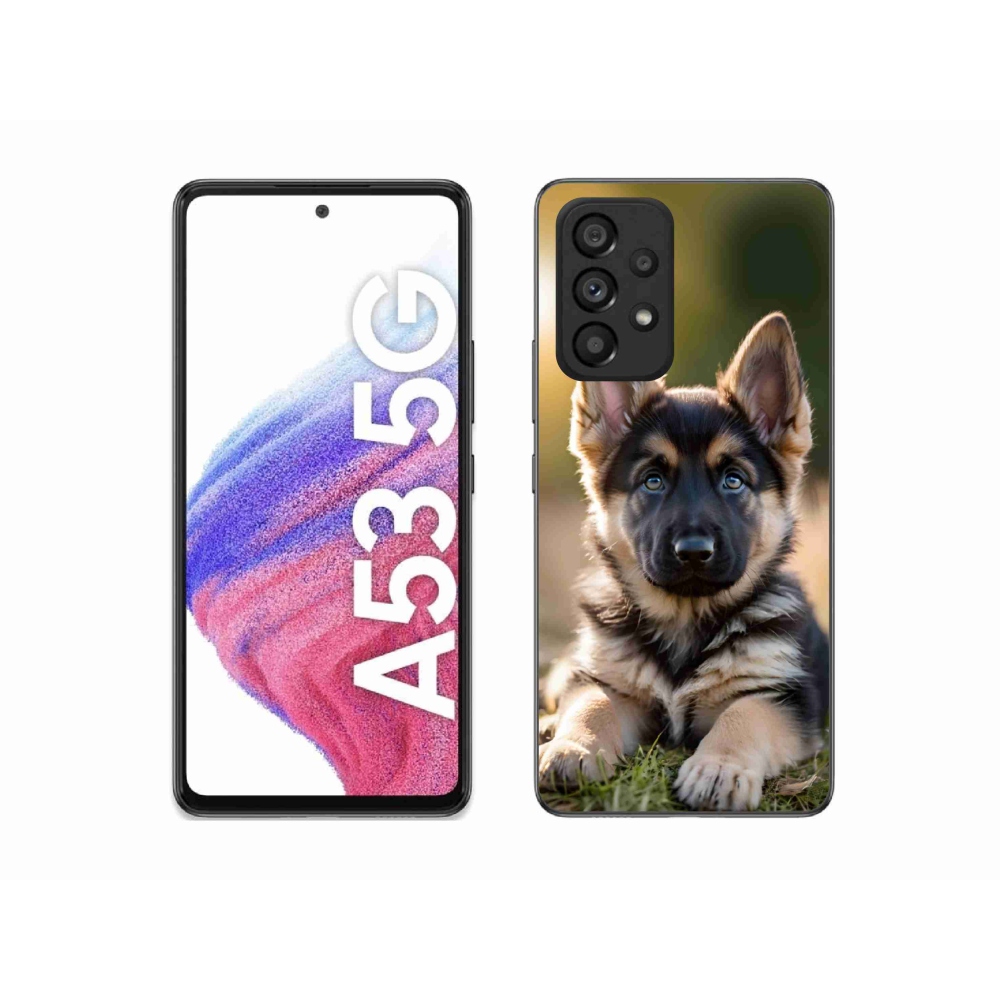 Zselés borítás mmCase Samsung Galaxy A53 5G - Német juhászkutya a természetben