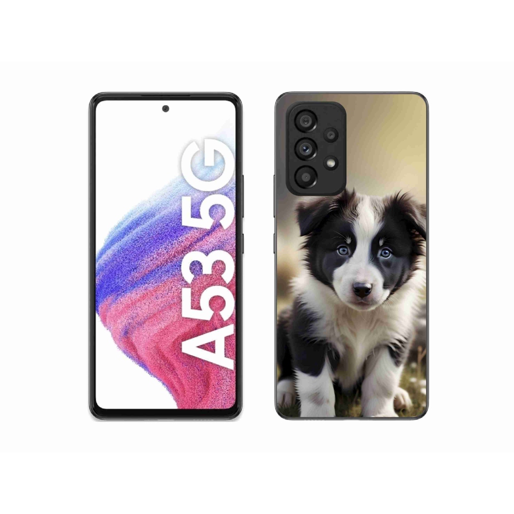 Gél borító mmCase Samsung Galaxy A53 5G - aranyos border collie - Samsung Galaxy A53 5G számára