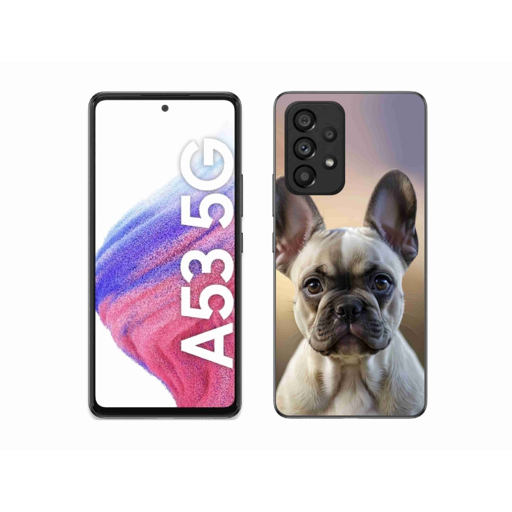 Gél borítás mmCase Samsung Galaxy A53 5G - aranyos francia bulldoghoz