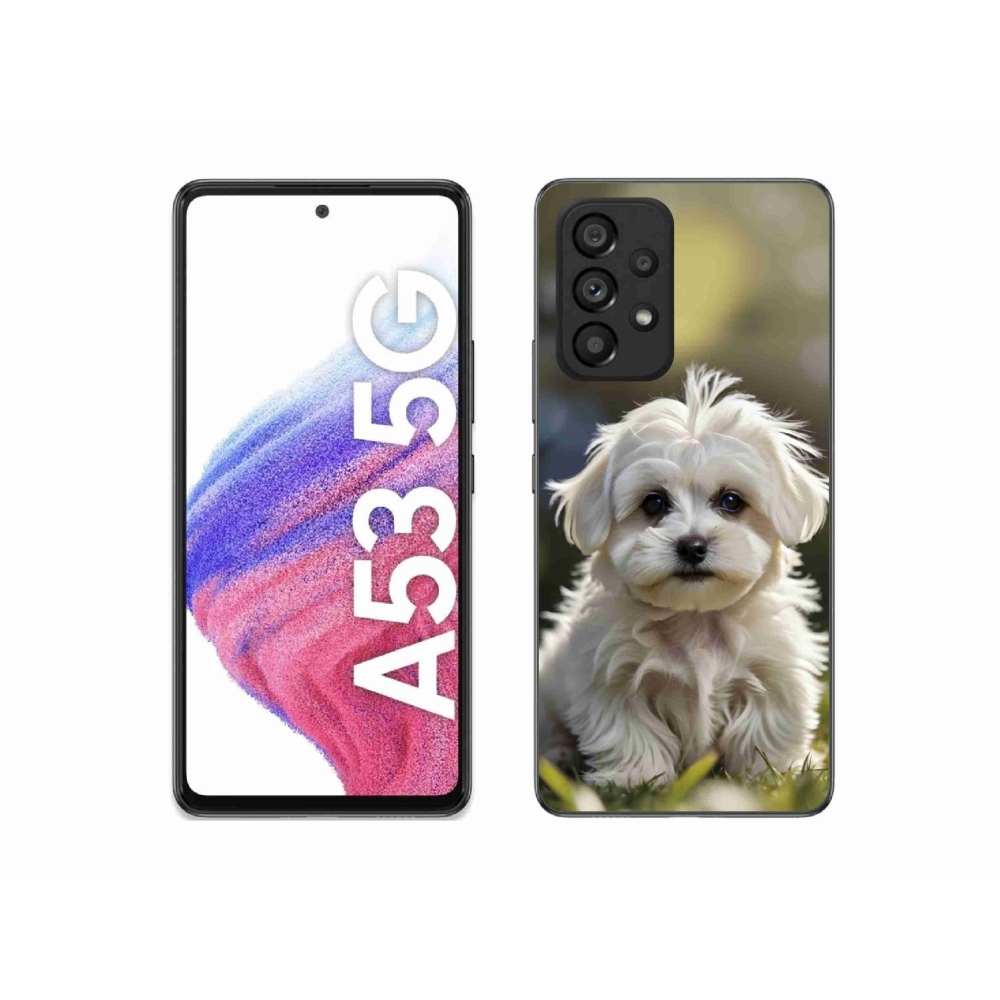 Gél borítás mmCase Samsung Galaxy A53 5G - aranyos máltai kutya
