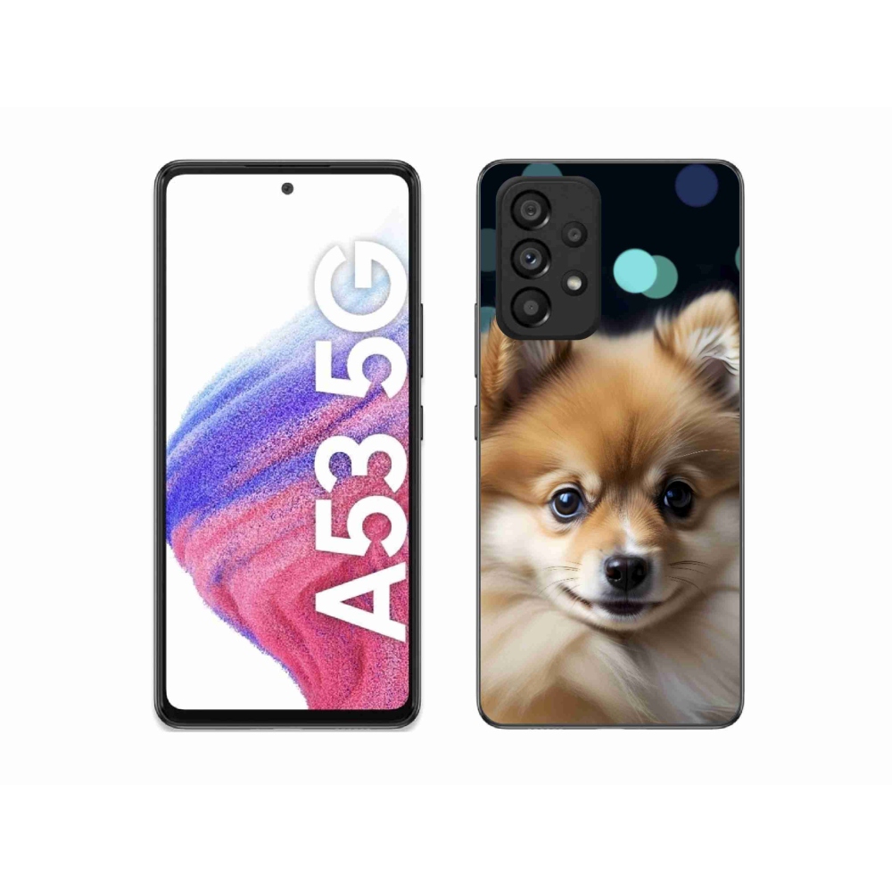 Gél borítás mmCase Samsung Galaxy A53 5G - aranyos pomerániai állathoz