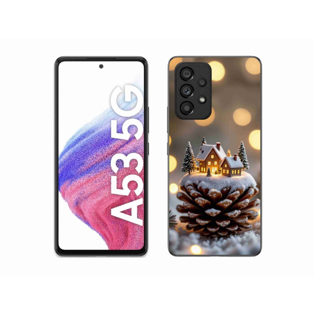 Gél borítás mmCase Samsung Galaxy A53 5G - téli falu
