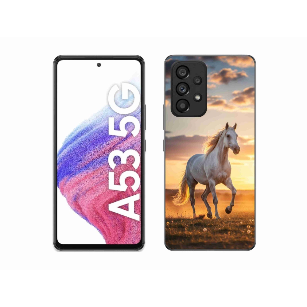 Gél borítás mmCase Samsung Galaxy A53 - futó fehér ló 2